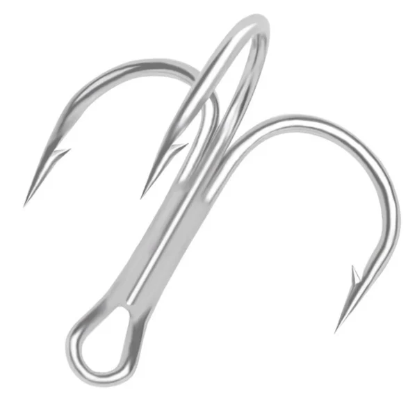 50pcs Per Box Mixed Size Barbed Fishing Treble Hook Set 4 6 8 10 Carp Steel Jig Hooks Ice Sea Fishing Round Bend Pesca Hooks