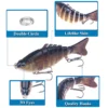 16g10cm Multi Jointed Lifelike Swimbait Fishing Lures 7 Segments Slow Sinking Bionic Lures With 3D realistic eyes