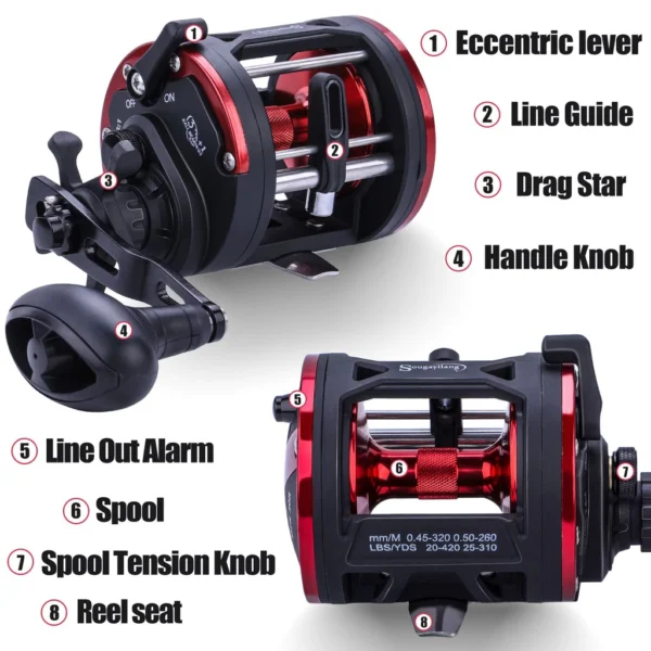 DTR30 Line Fishing Drum Fishing Reels Fishing drum Leftright Max Drag 25kg Fishing