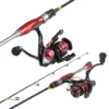 24T Ultralight Carbon Fishing Rod 2 Sections Solid Rod Tip Spinning Rod and Spinning Fishing Reel 10004000 Spinning Reel Max 10KG