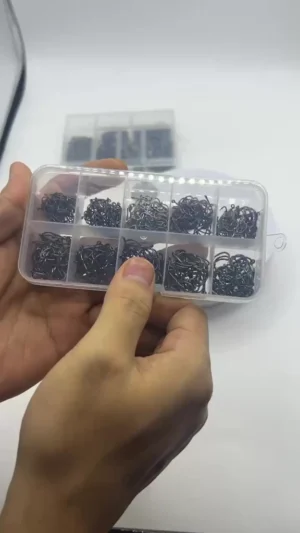 500Pcs No 322 Fishing Hooks Set Carbon Steel Single Circle Fishing Hook Fly Fishing Jip Barbed Carp Hooks Sea Tackle Accessories