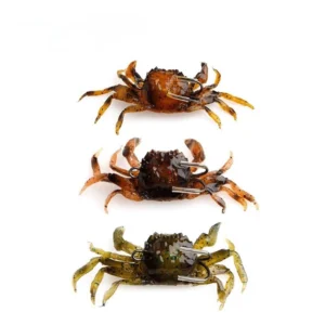Lifelike Soft Crab Fishing Lure Baits 1pc Random Color Fish Baits with Hook for Freshwater Saltwater Minnow Trout Perch Fishing