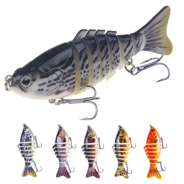16g10cm Multi Jointed Lifelike Swimbait Fishing Lures 7 Segments Slow Sinking Bionic Lures With 3D realistic eyes