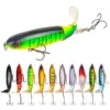 1Pc Random Color Topwater Fishing Lure With High Speed Rotating Tail Popper 13g35g Floating Lure Sea Fishing Lure Hard Bait Floating Water Pencil Bait Fishing Gear