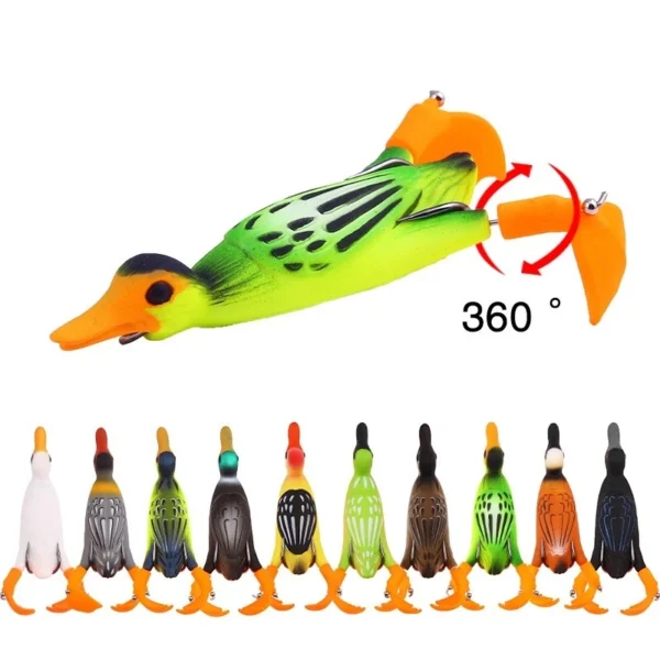 sg-11134201-7rd4e-m6tnkbolf3bu5a.webp 11g 95 cm Rotating Propeller Flippers Duck Lure Bait 1pc Random Color Floating Water Tractor Propeller Duck