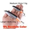 1Pc Random Color Topwater Fishing Lure With High Speed Rotating Tail Popper 13g35g Floating Lure Sea Fishing Lure Hard Bait Floating Water Pencil Bait Fishing Gear