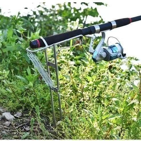 sg-11134201-7rd50-m6tp3vv2bk6z8d.jpg Aluminum Alloy Automatic Fishing Rod Stand Ideal For Fishing Enthusiasts And Outdoorsmen