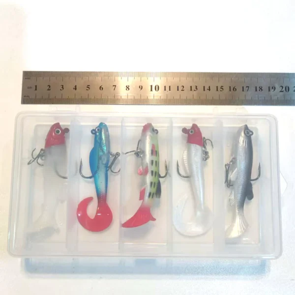 sg-11134201-7rfgw-m47oagjkqc777e.webp 5Pcs Per Box Lifelike Mix Color Curl Paddle Tail Swimbaits Fishing Lure Soft Lure 9cm Artificial Bait Fishing Tackle Realistic Swimbait With Treble Hook